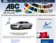 Tablet Screenshot of abcautobodycolor.com